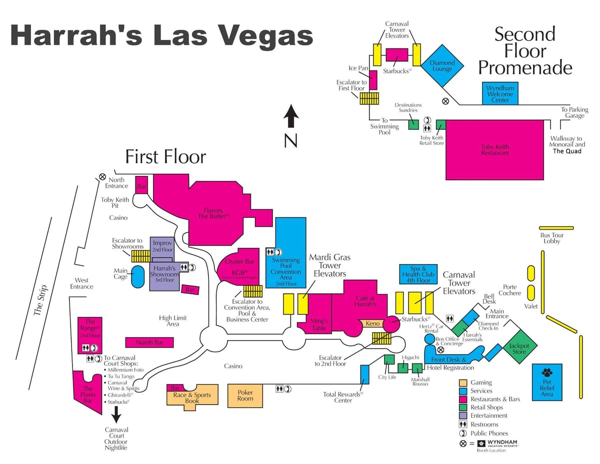 картица хотела harrah's у Лас Вегасу