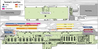 Лас Вегас, аеродром терминал 3. карта